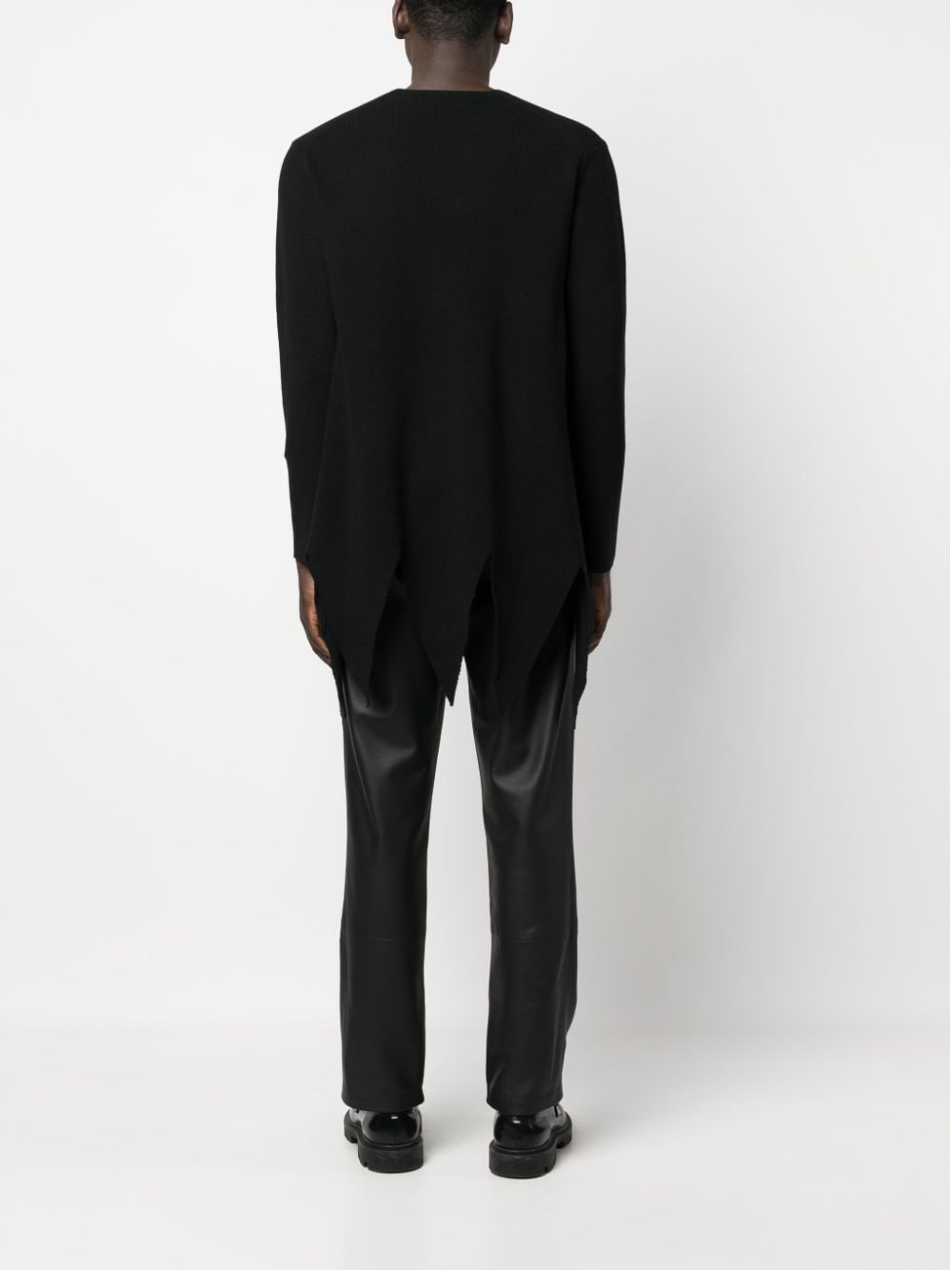 HOMME PLISSE Asymmetric Cut-Out Jumper for Men