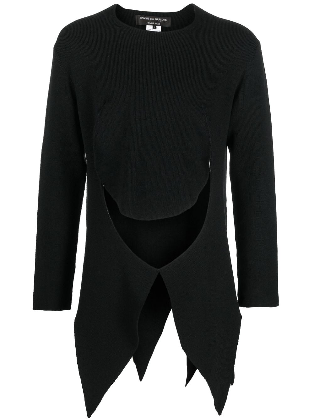 HOMME PLISSE Asymmetric Cut-Out Jumper for Men