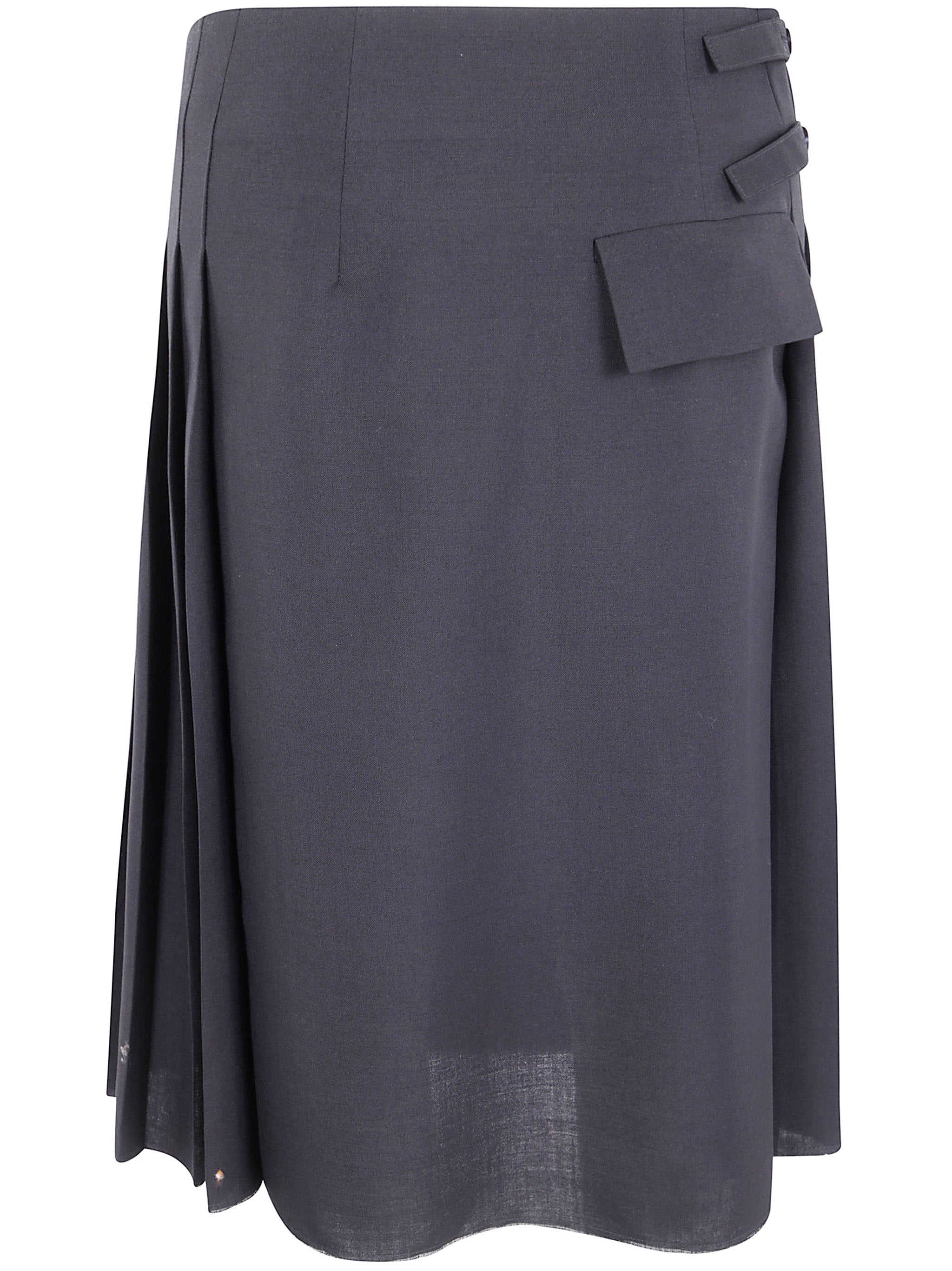 SAPIO Women's Kilt Skirt in Mohair Canvas