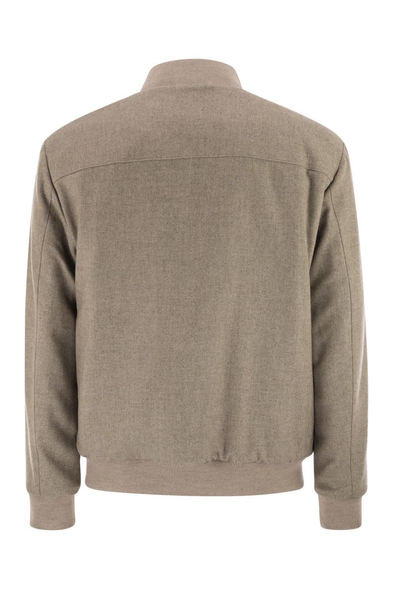 FAY Men's Lightweight Suede Bomber Jacket