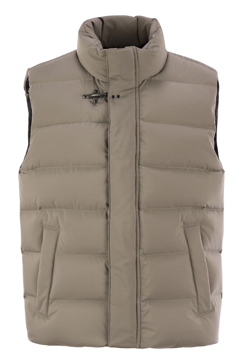 FAY Men's Quilted Down Vest - Regular Fit