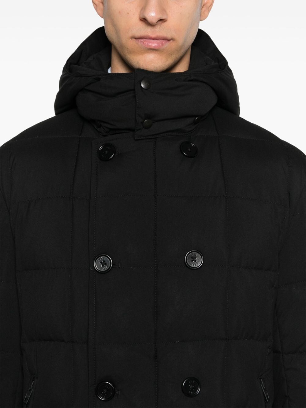 FAY Men's Double Breasted Padded Bomber Jacket