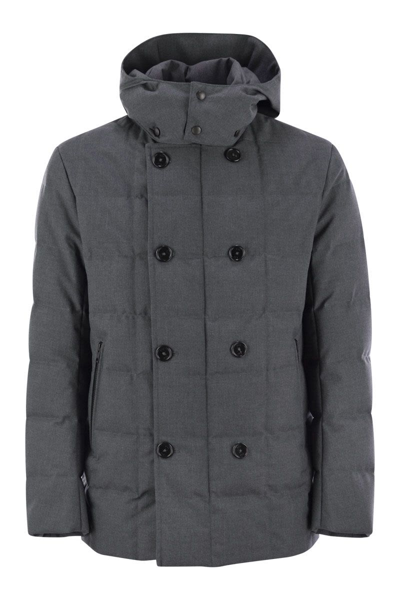 FAY Stylish Double-Breasted Down Jacket with Hood