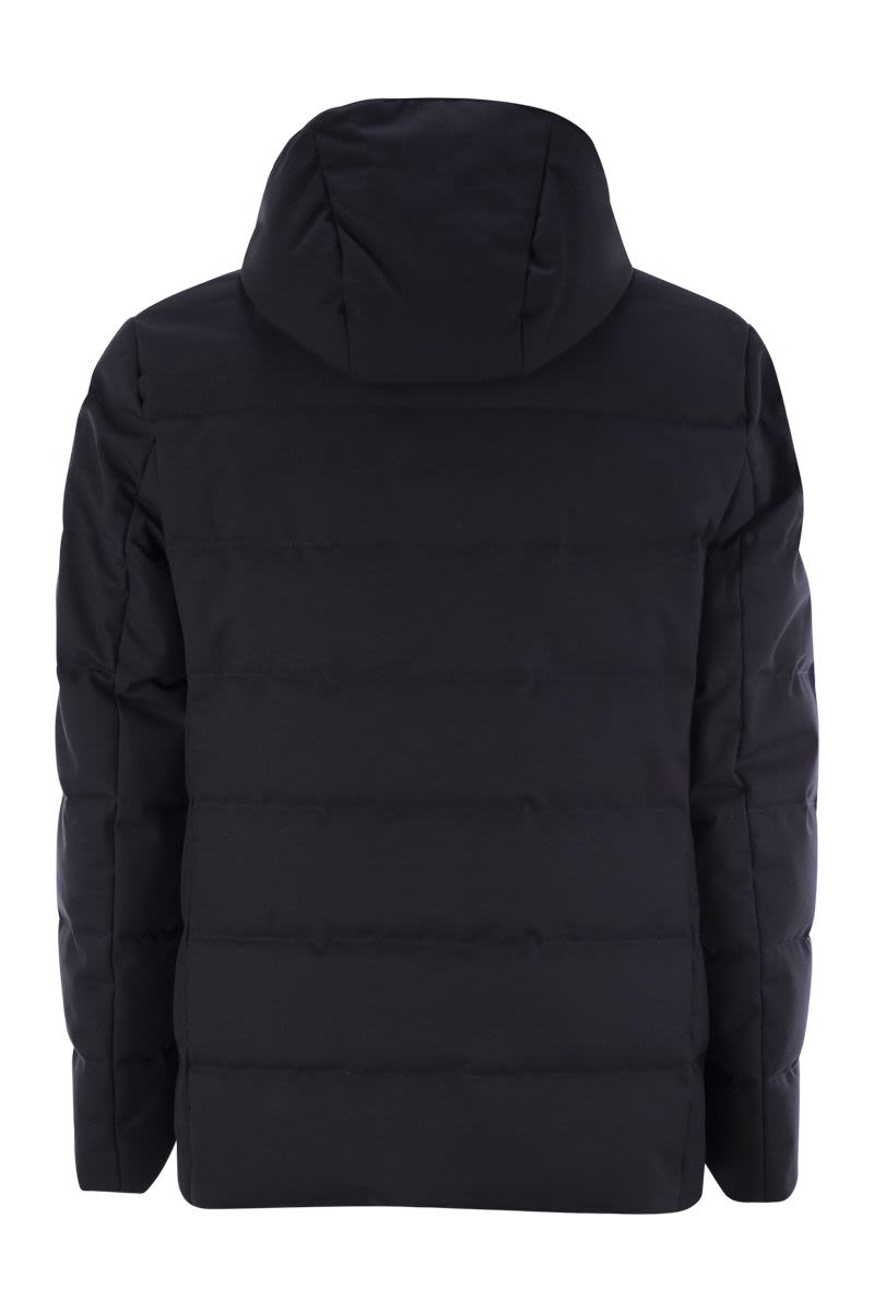 FAY Double-Breasted Down Jacket with Hood