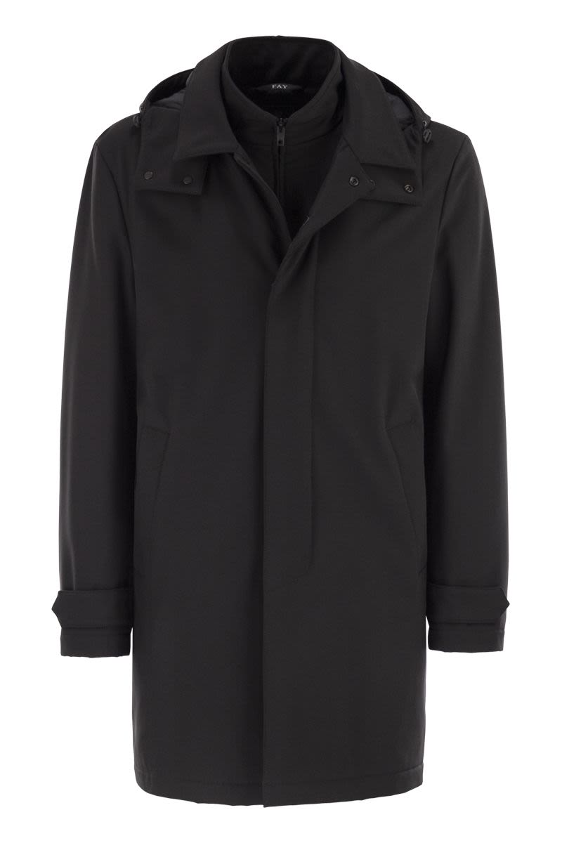 FAY Morning Travel Jacket with Removable Hood