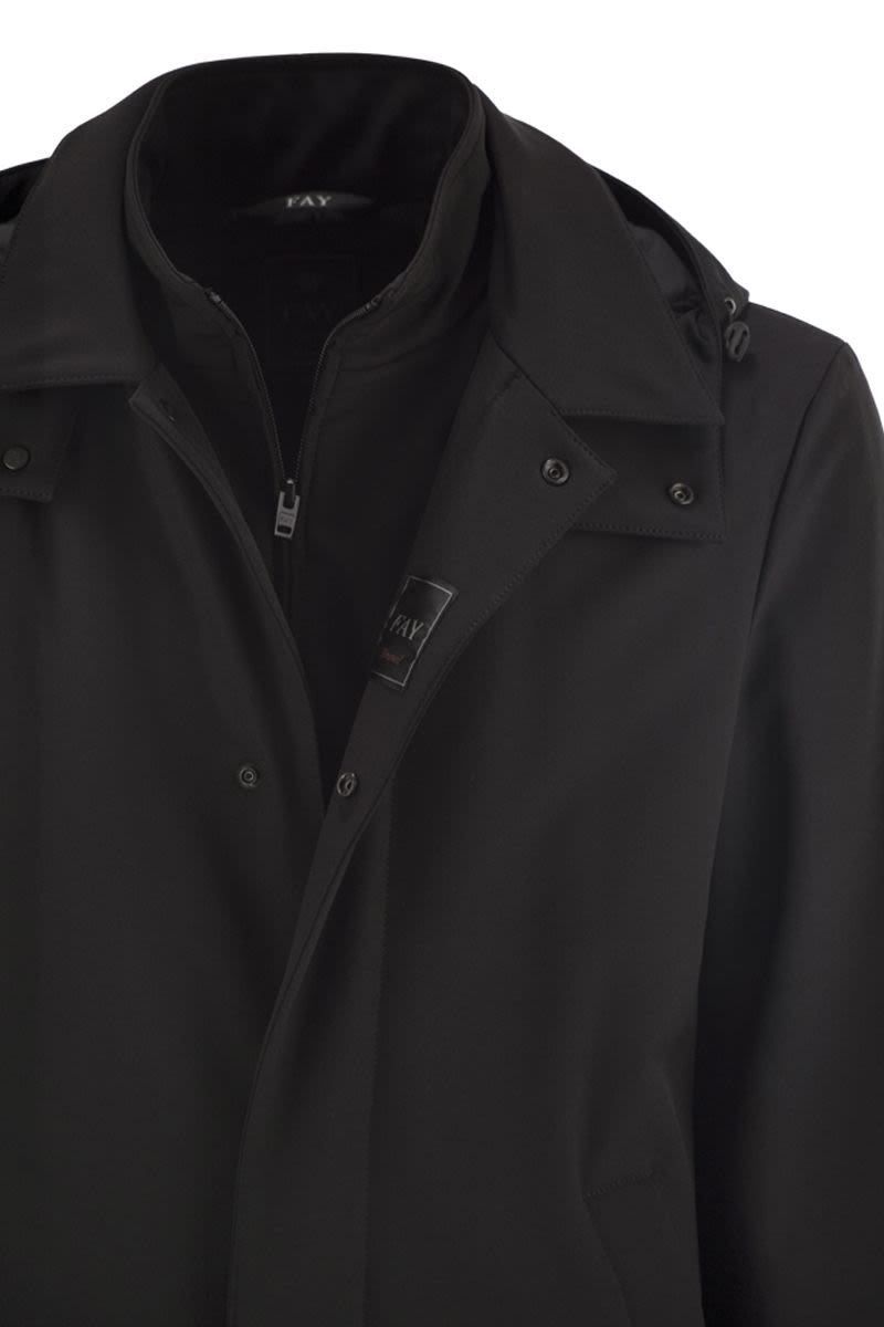 FAY Morning Travel Jacket with Removable Hood