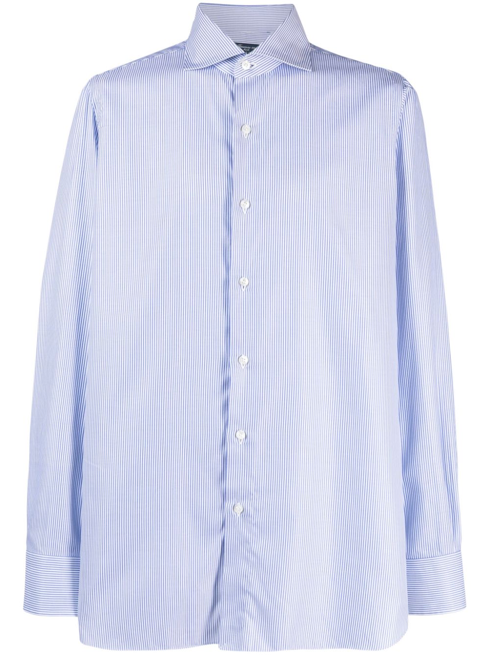 FINAMORE Striped Cotton Button-Up Shirt