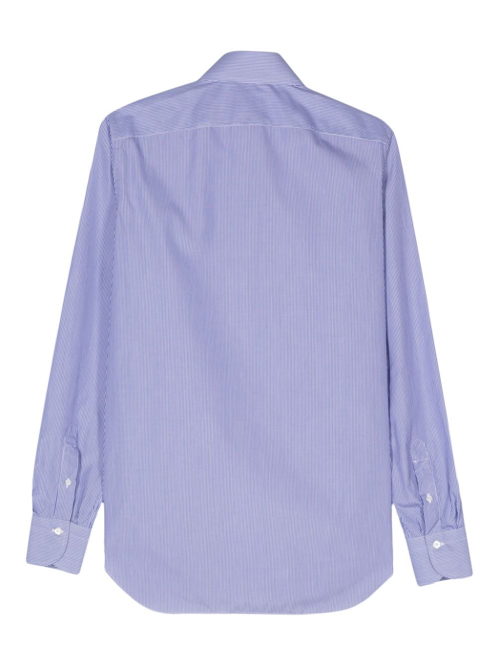 FINAMORE Classic Vertical Stripe Cotton Shirt - Men’s - FW24