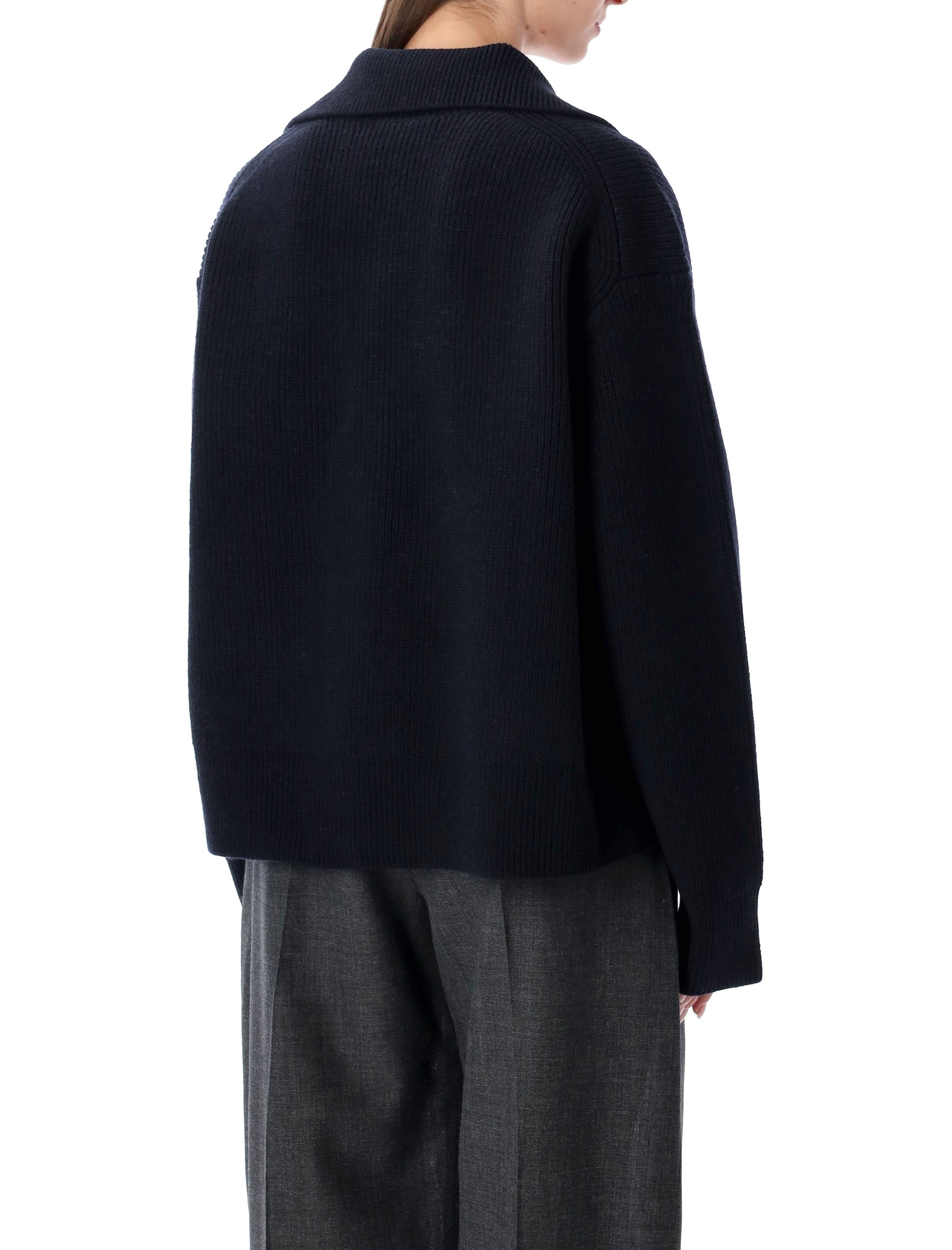 STUDIO NICHOLSON Extrafine Merino Wool Polo Knit for Women - Size S