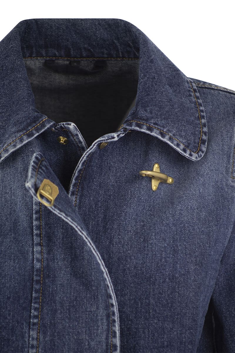 FAY Mini 3-Hook Denim Jacket