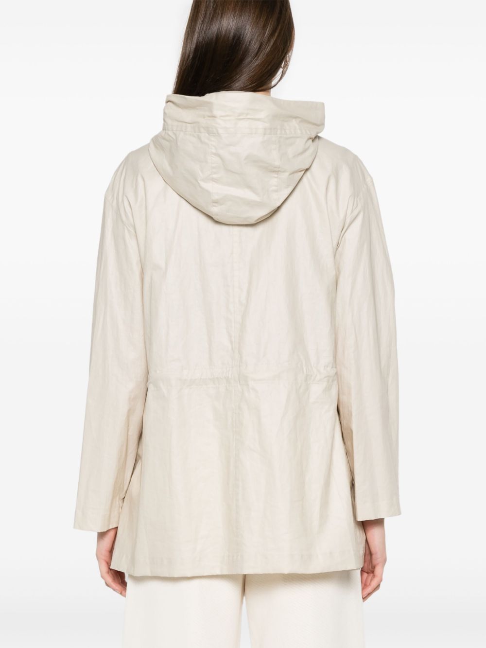 FAY Linen and Cotton Blend Parka Jacket