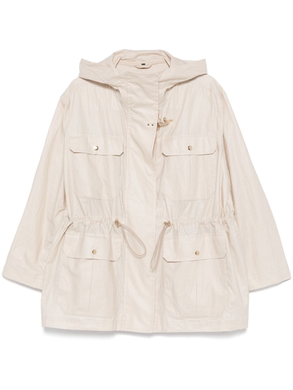 FAY Linen and Cotton Blend Parka Jacket