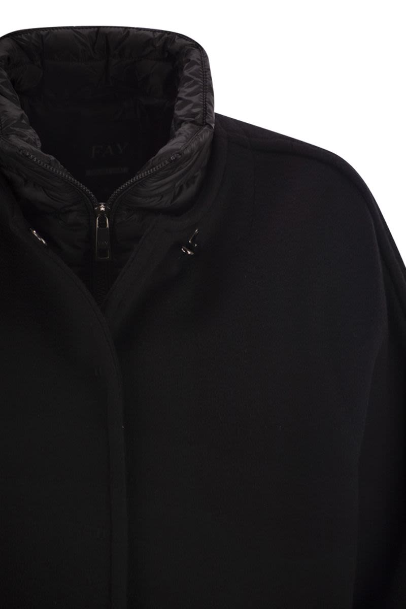 FAY 3-IN-1 DOUBLE-SIDED WOOL AND CASHMERE CAPE