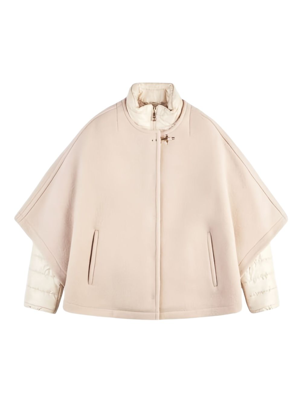 FAY Detachable Double Quilted Cape with Zip