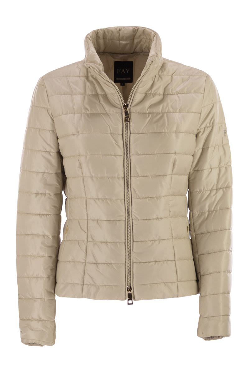 FAY Wool High Neck Jacket with Detachable Quilted Lining