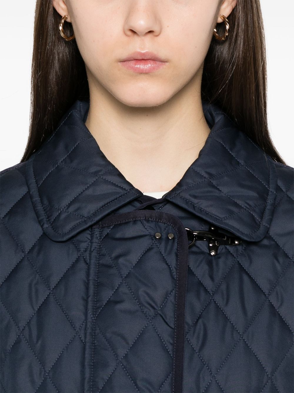 FAY Quilted Women's Jacket with Hook and Eye Closure