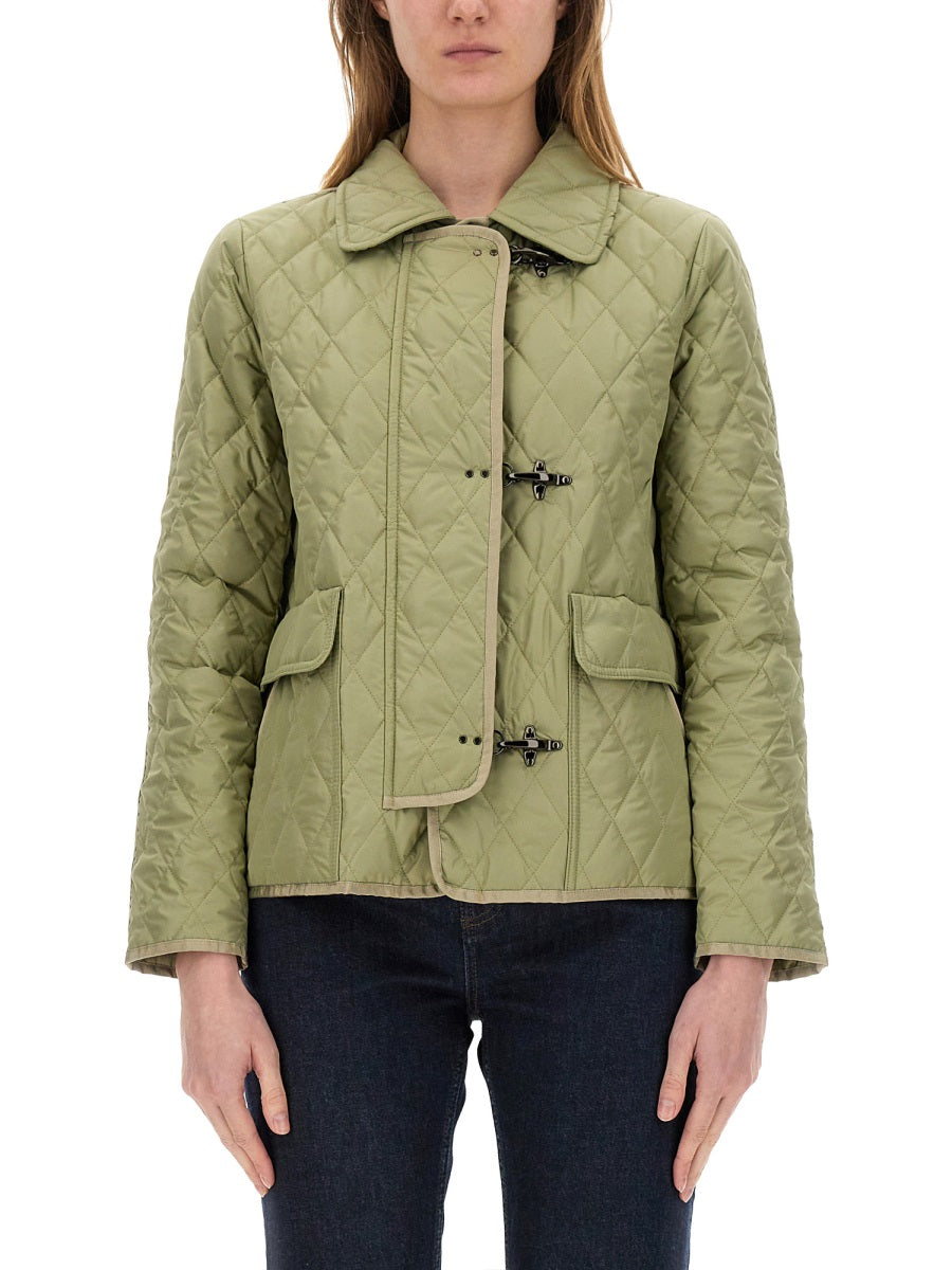 FAY 3-Hook Nylon Quilted Jacket - Size S