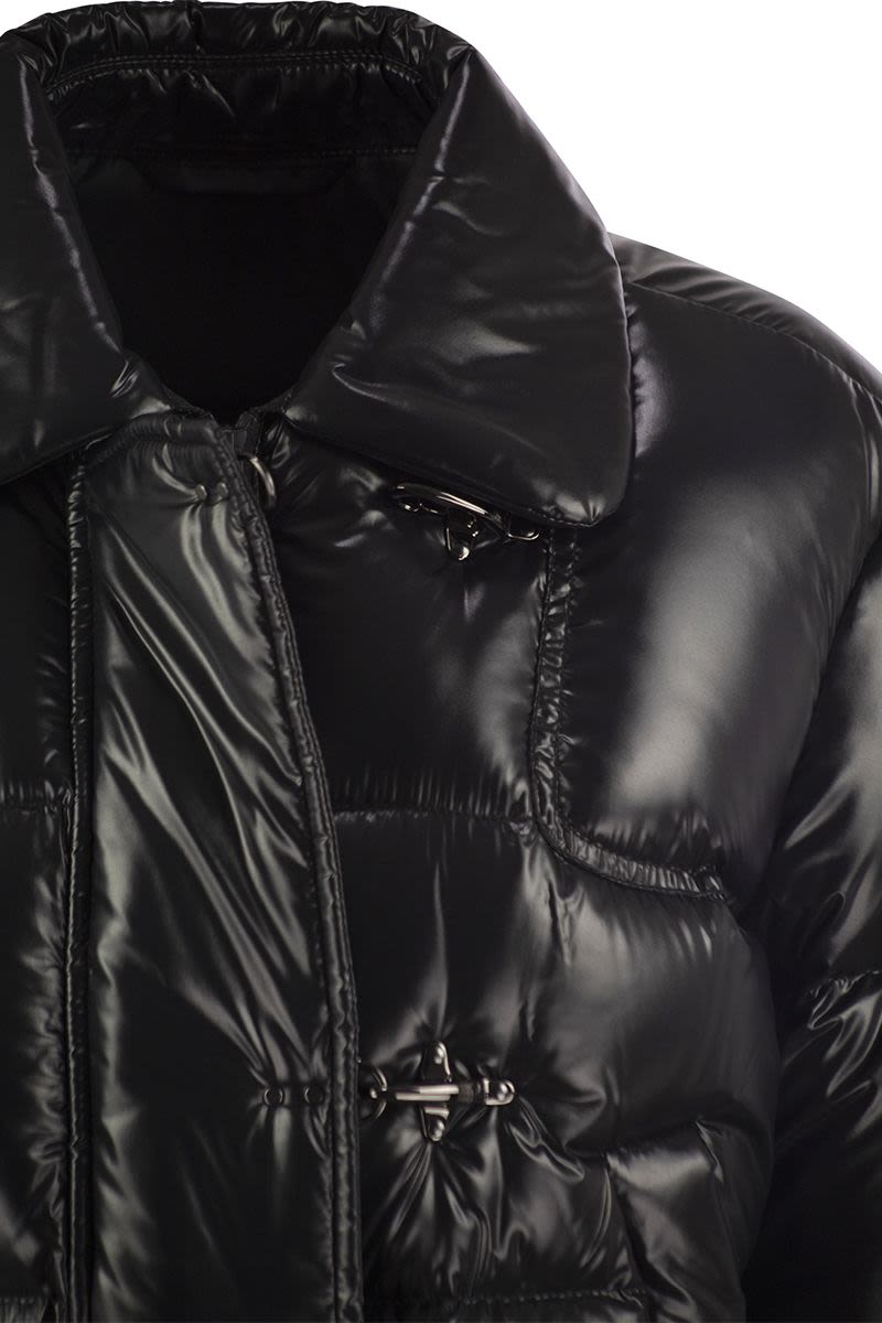 FAY Mini 3-Hook Cropped Down Jacket