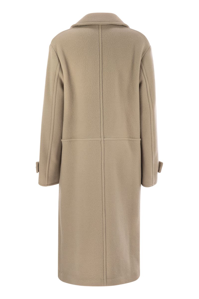 FAY Wool and Cashmere Jacket with Iconic Hook Closure