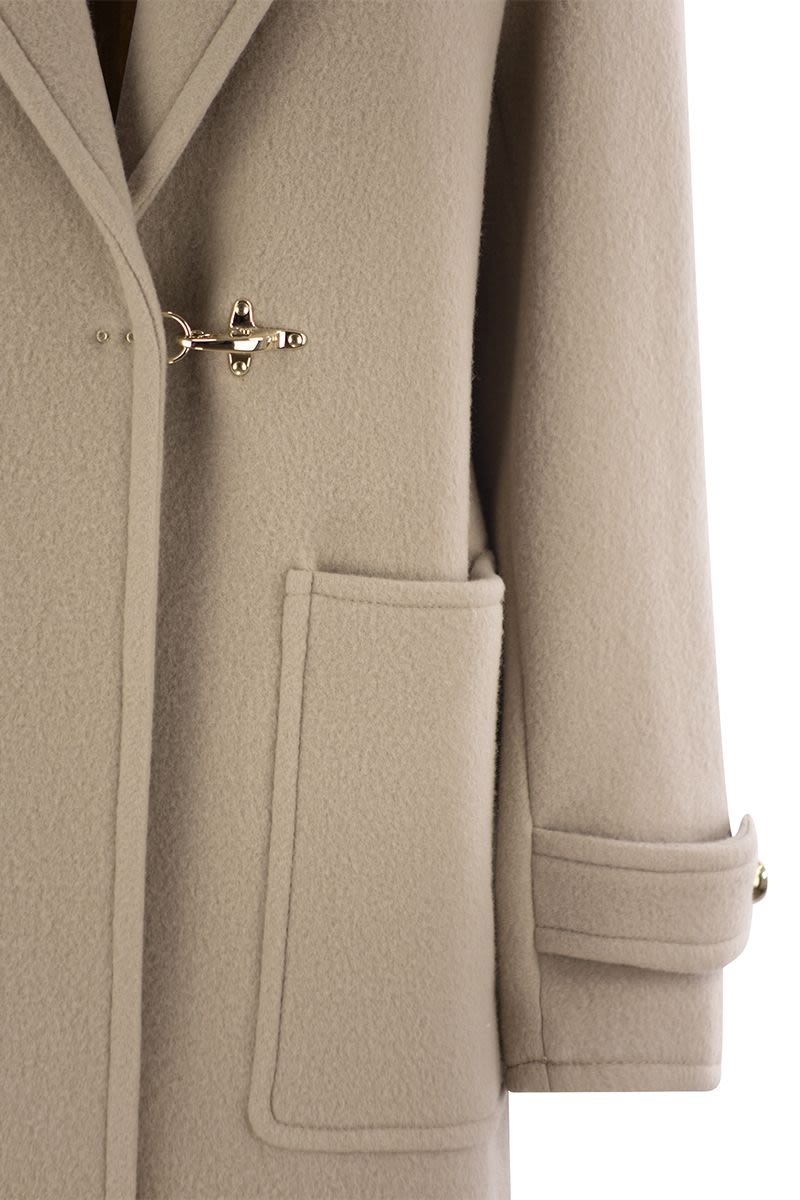 FAY Wool and Cashmere Jacket with Iconic Hook Closure