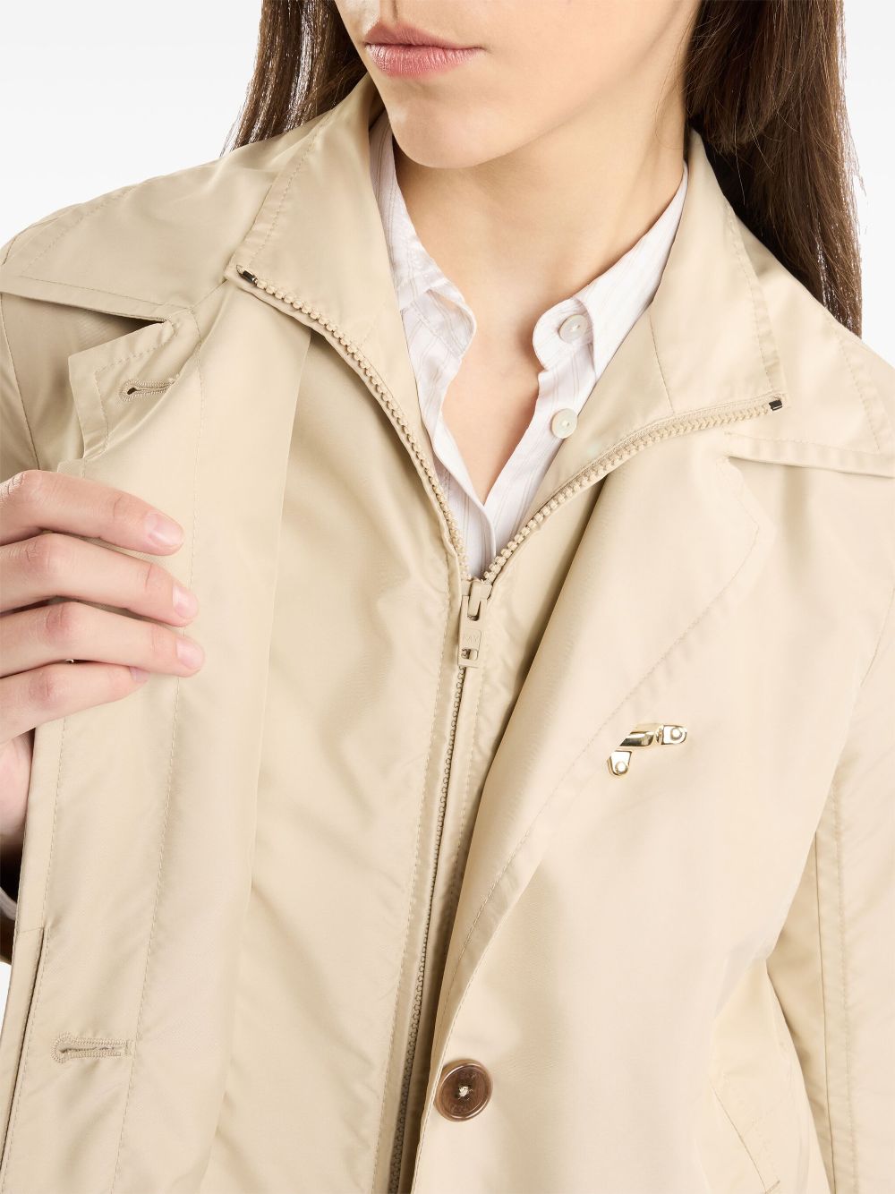 FAY Concealed Front Zip Mini Jacket