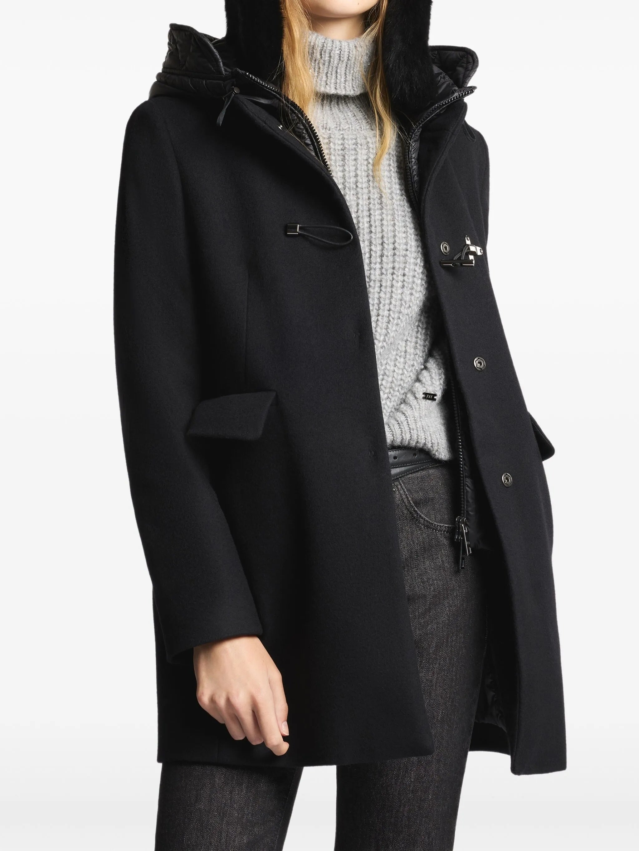 FAY Urban Toggle Jacket in Wool Cloth