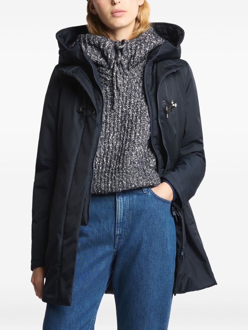 FAY Technical Gabardine Toggle Jacket