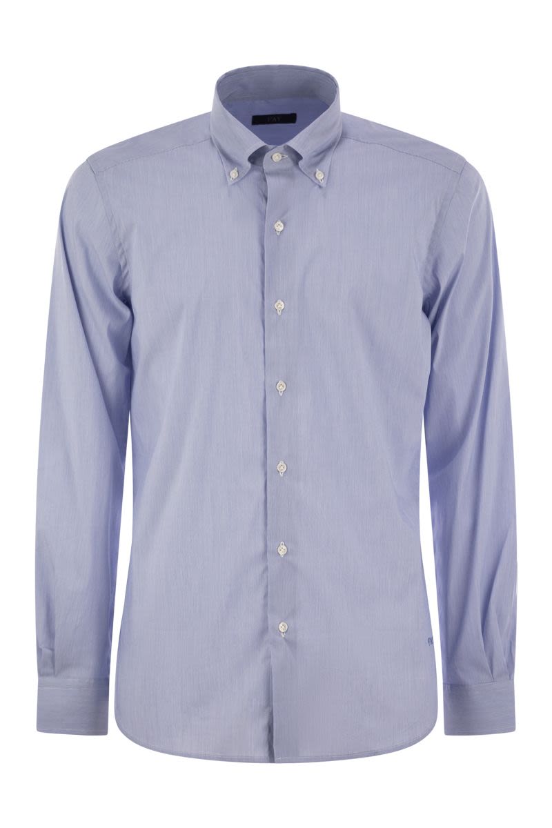 FAY Men's Stretch Cotton Button-Down Shirt