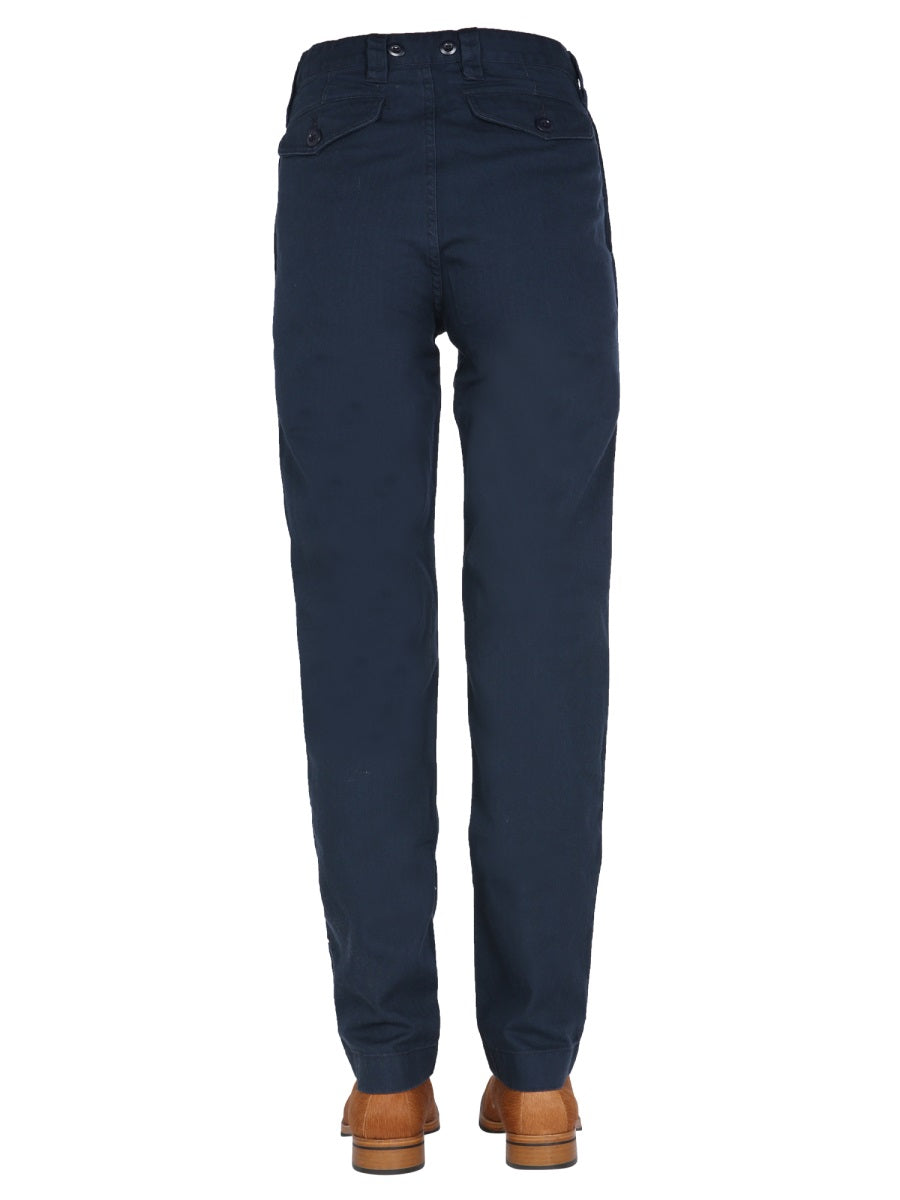 NIGEL CABOURN Regular Fit Jeans with Hidden Button Closure