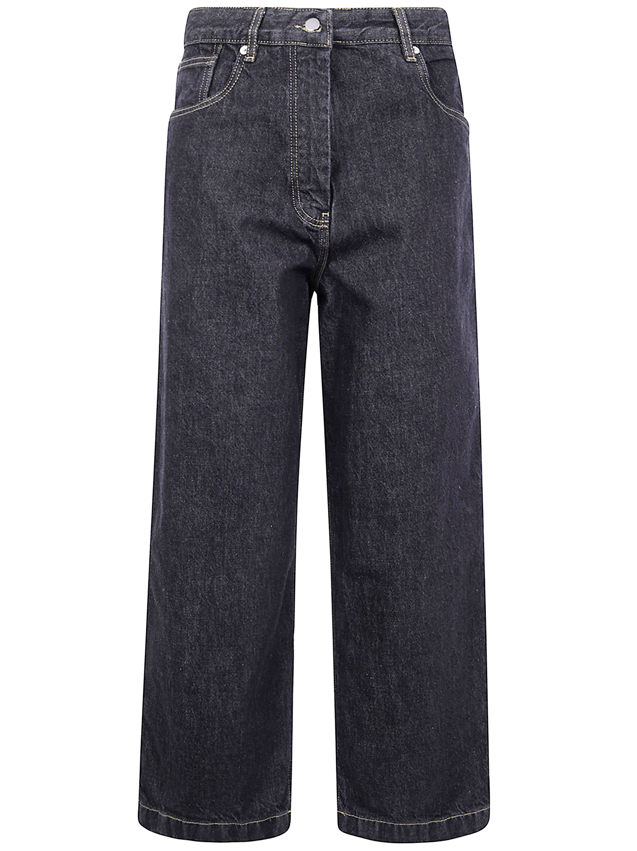 STUDIO NICHOLSON Curved Leg Denim Pants for Women