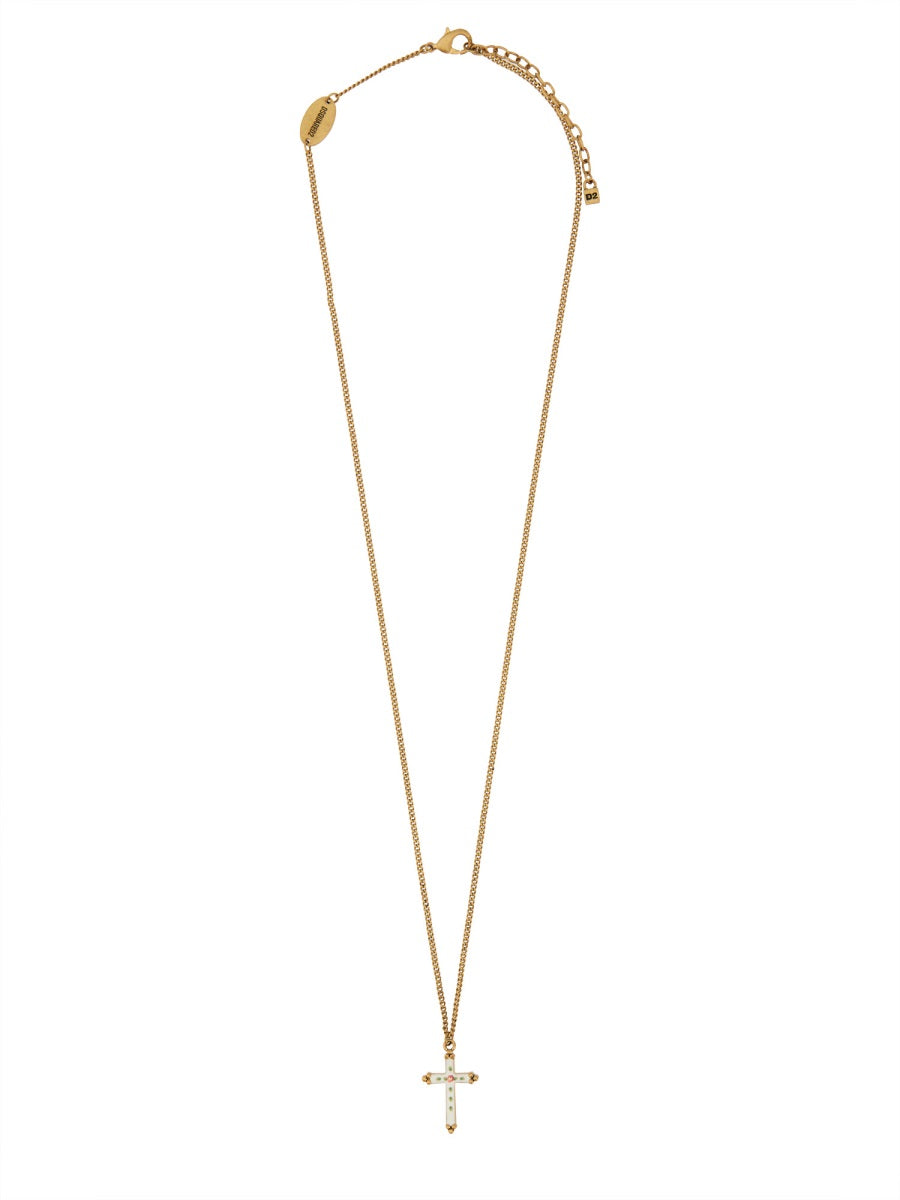 DSQUARED Vintage Cross Necklace for Men