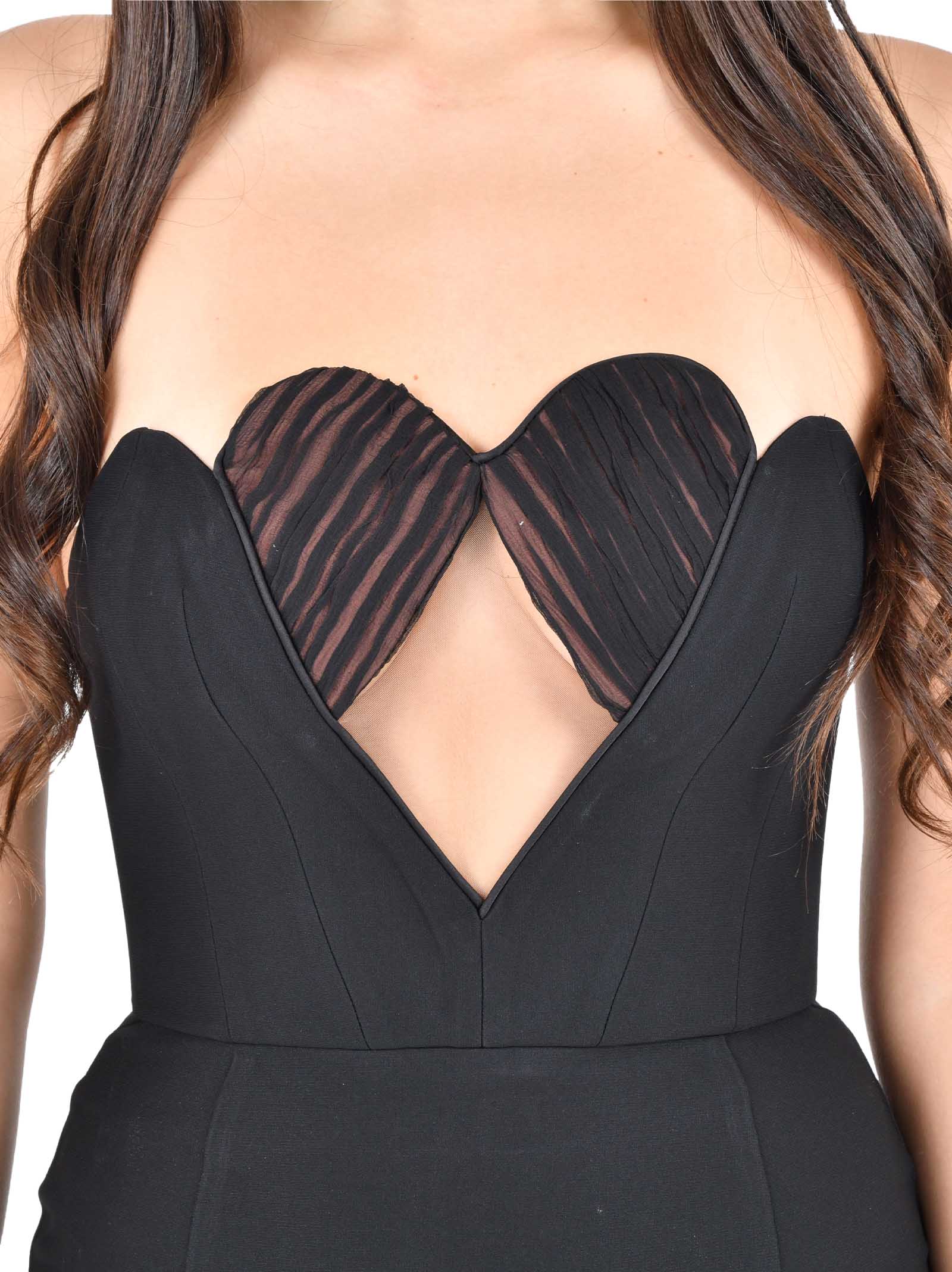 NENSI DOJAKA Elegant Fitted Mini Dress with Sweetheart Cups and Cut-Out Design