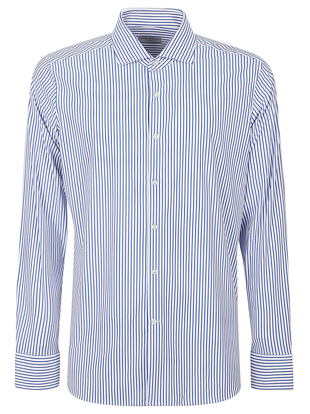 SONRISA Striped Button-Down High Collar Shirt