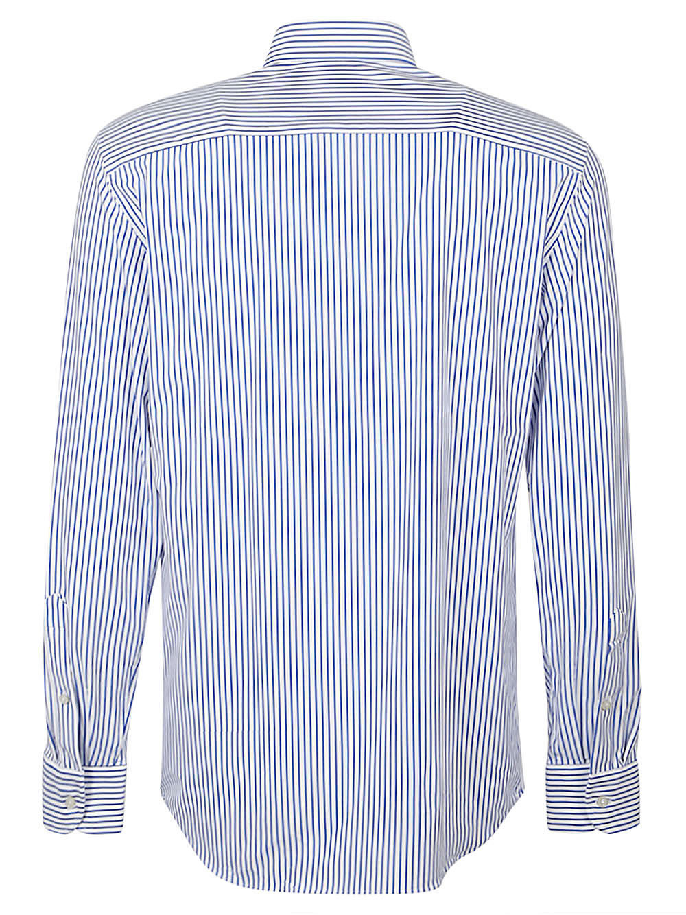 SONRISA Striped Button-Down High Collar Shirt