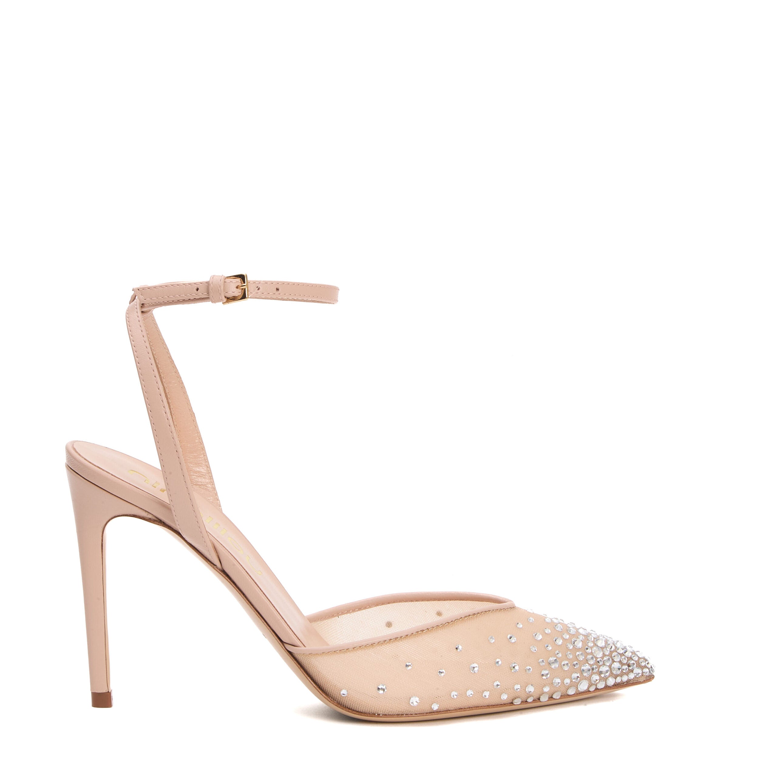 NINALILOU Slingback Ankle Strap Sandals with 90 mm Heel