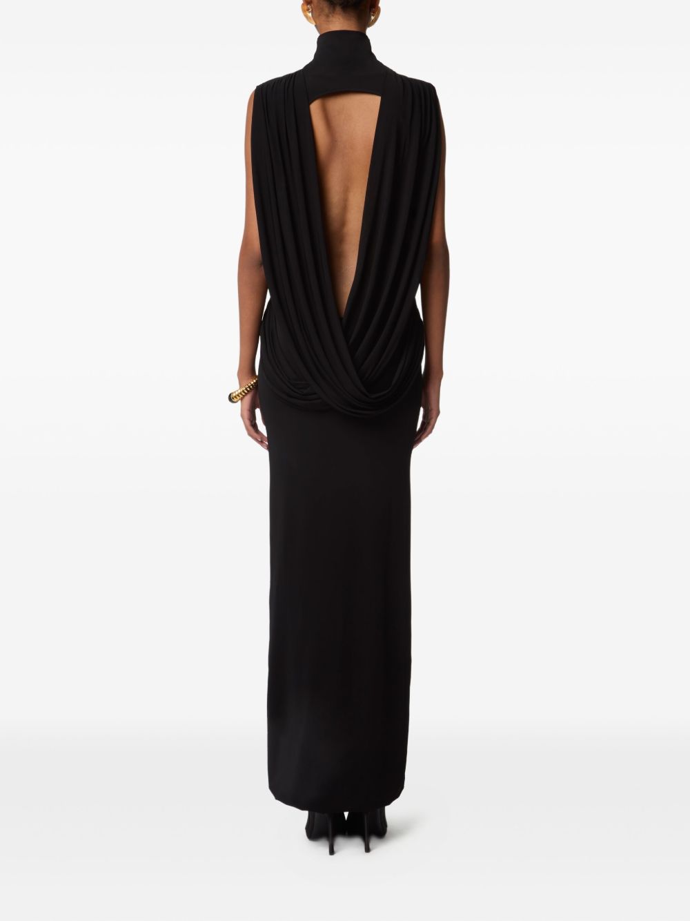 NINA RICCI Elegant Long Dress with Dramatic Back for Women - FW25