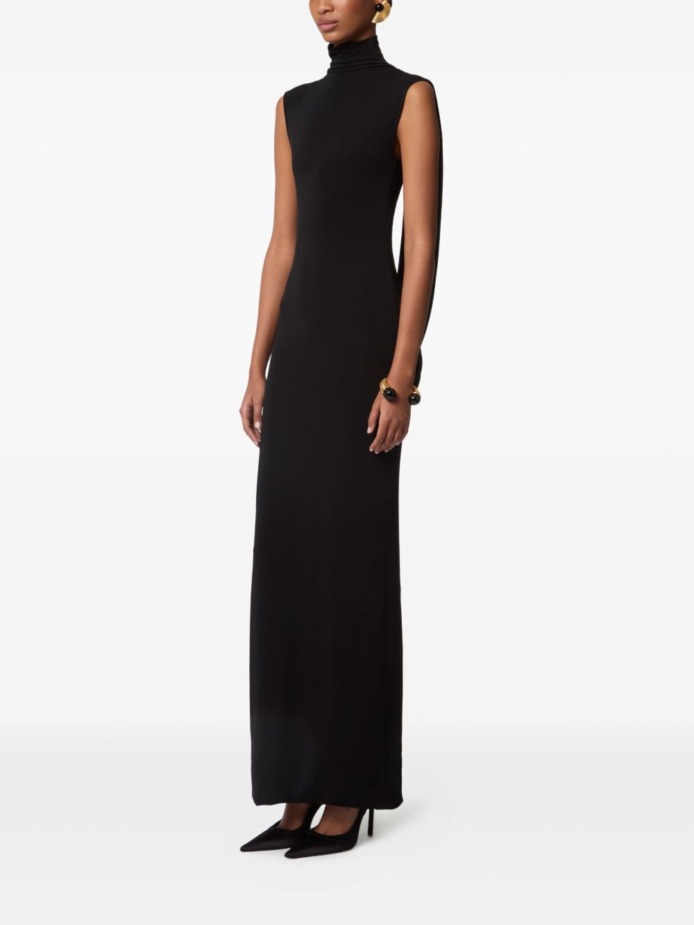 NINA RICCI Elegant Long Dress with Dramatic Back for Women - FW25