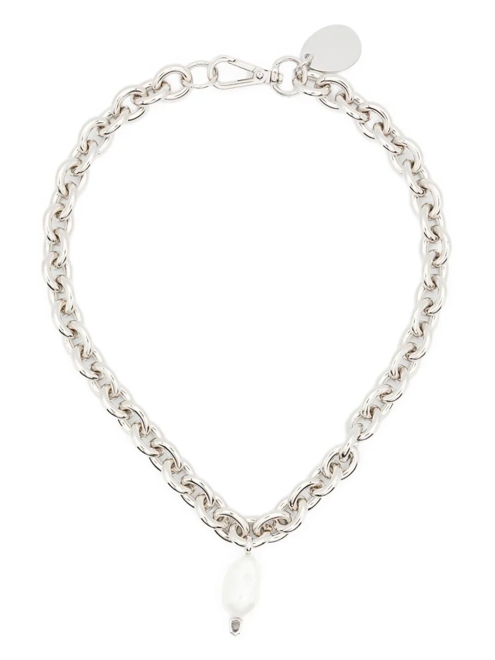 SIMONE ROCHA Chain Necklace with Pearl & Crystal Pendant