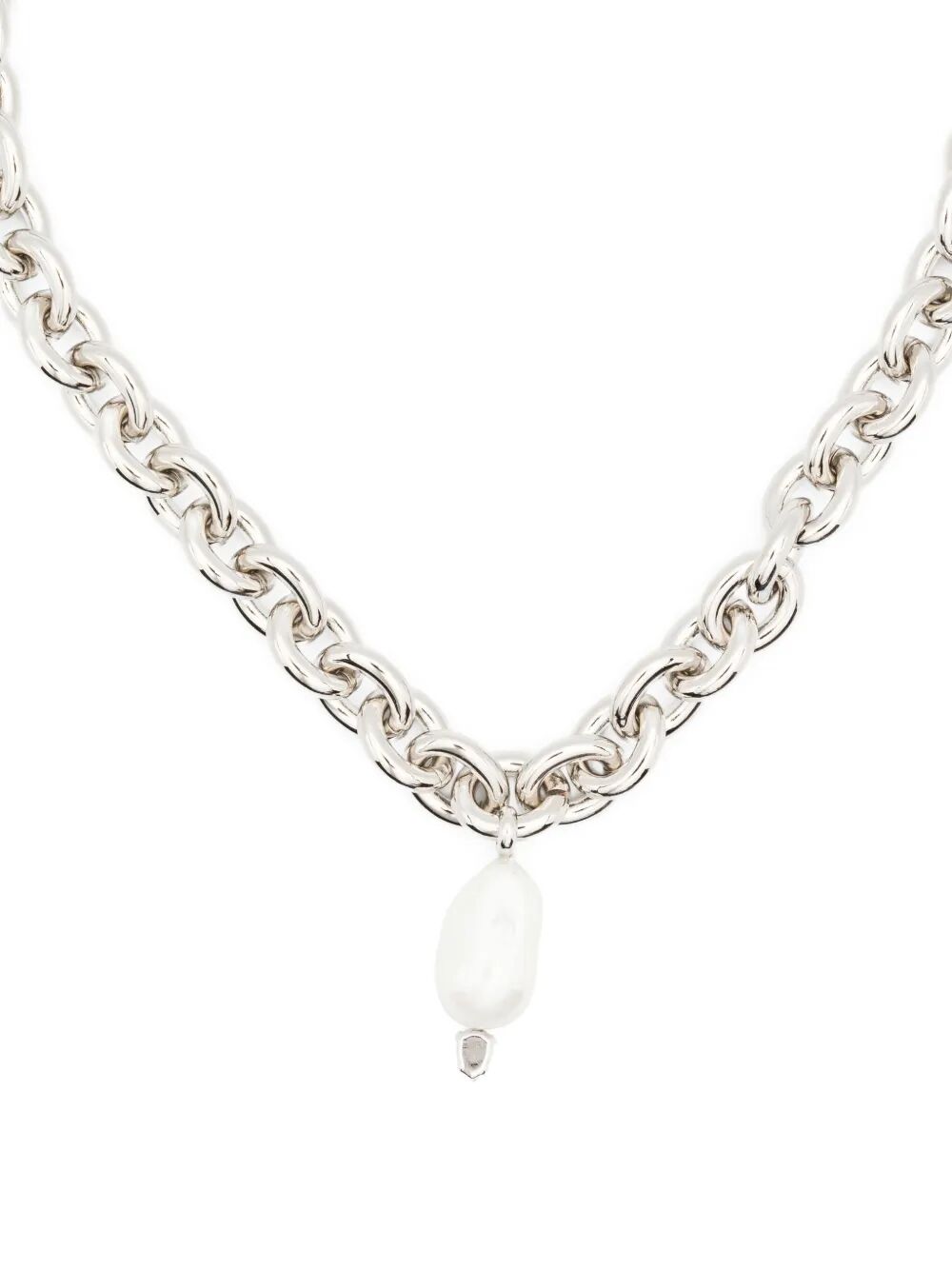 SIMONE ROCHA Chain Necklace with Pearl & Crystal Pendant