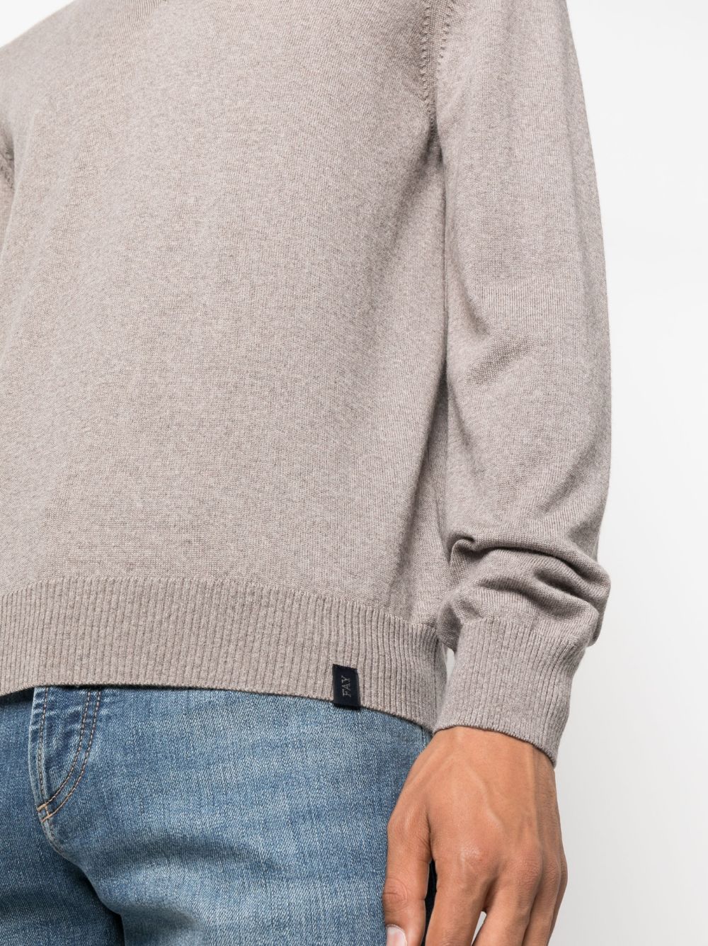 FAY V-Neck Fine-Knit Sweatshirt - Men’s Casual Layering Essential