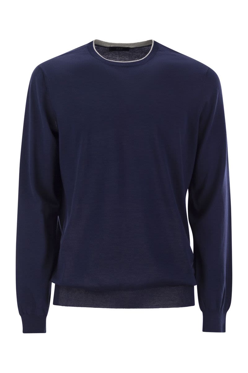 FAY Cotton Crew-Neck Jumper for Men