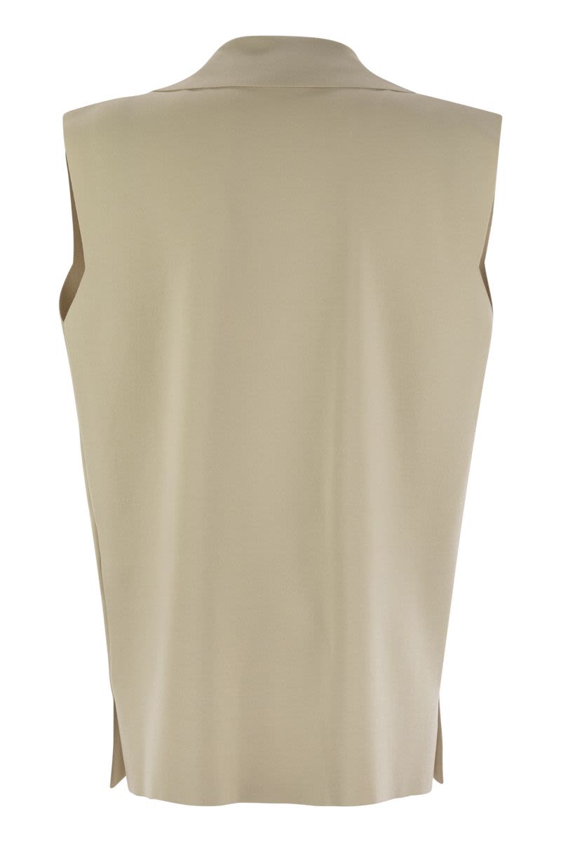 FAY Technical Viscose Knit Vest
