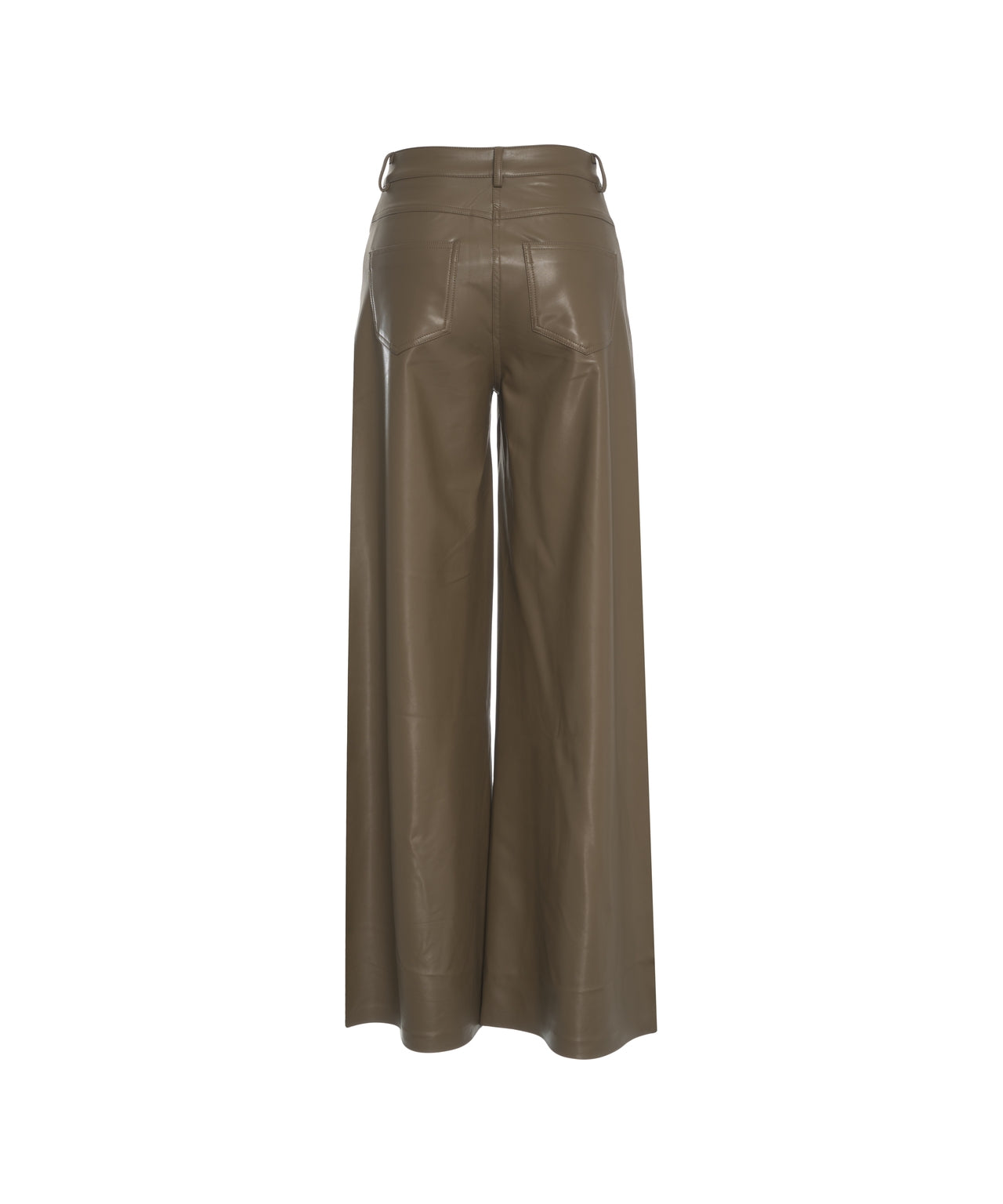 NORMA KAMALI Chic Eco-Friendly Faux Leather Trousers for Women