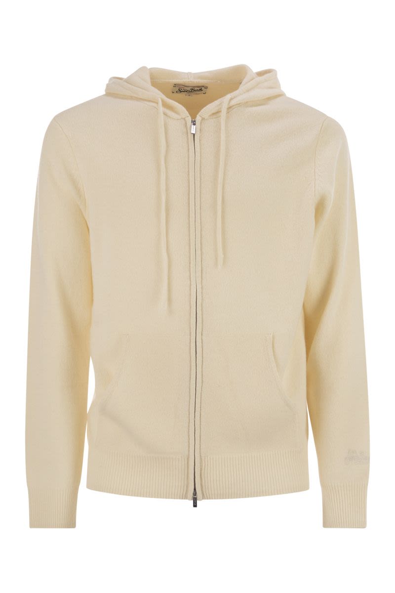 MC2 SAINT BARTH Men's Wool Cardigan with Zip - Regular Fit