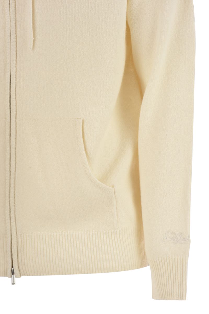 MC2 SAINT BARTH Men's Wool Cardigan with Zip - Regular Fit