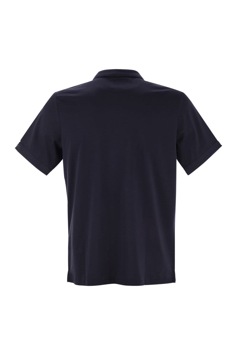 FAY Short-Sleeved Cotton Polo Shirt for Men