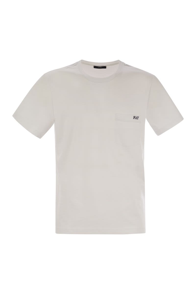 FAY Cotton Pocket T-Shirt
