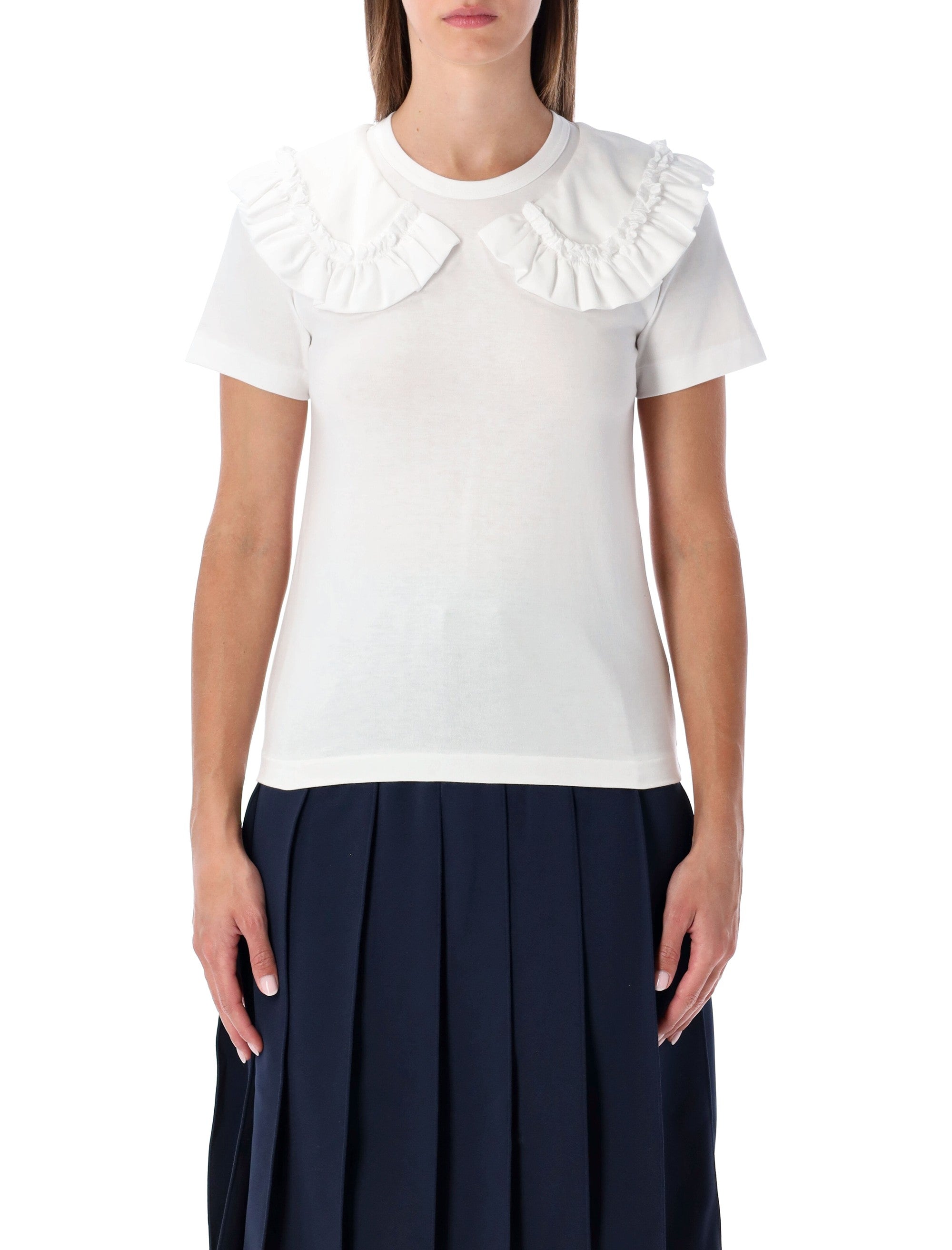 COMME DES GARÇONS Ruffled Collar T-Shirt - Women's Size S