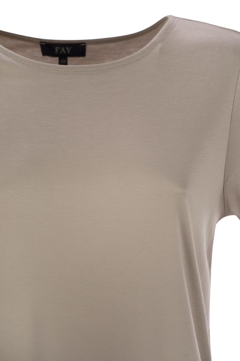 FAY Boat Neckline T-Shirt for Women
