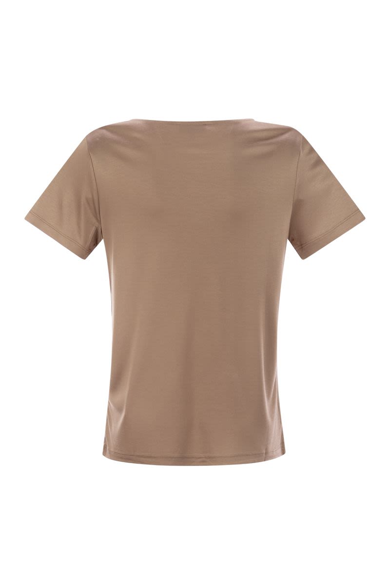 FAY Bateau Neck Short-Sleeve T-Shirt